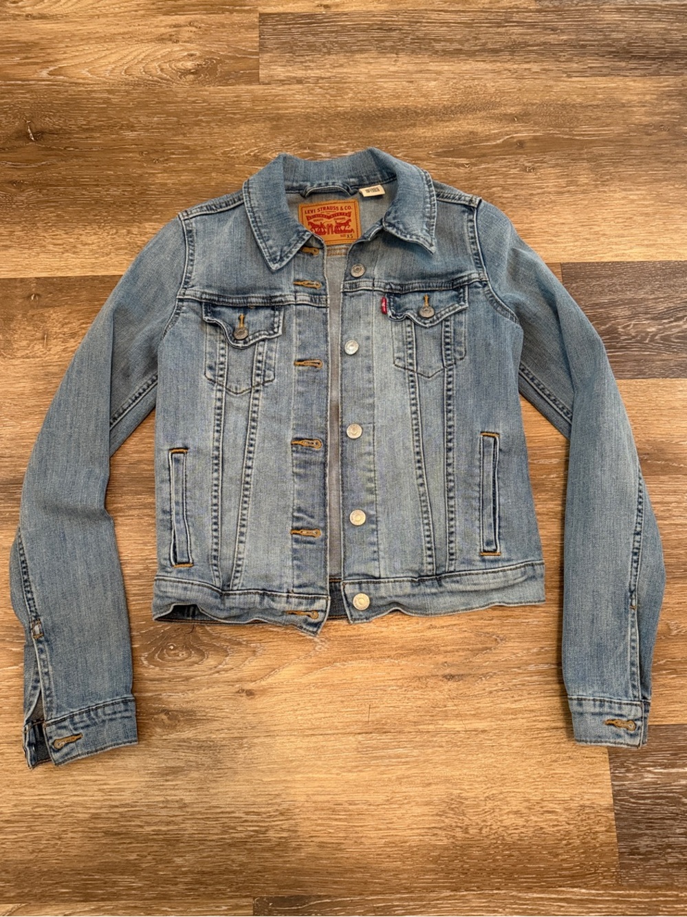 Levi's Light Blue Denim Trucker Jacket with Chest Pockets